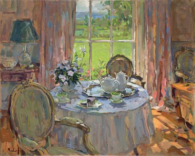 Hora del té iluminada por el sol de Susan Ryder